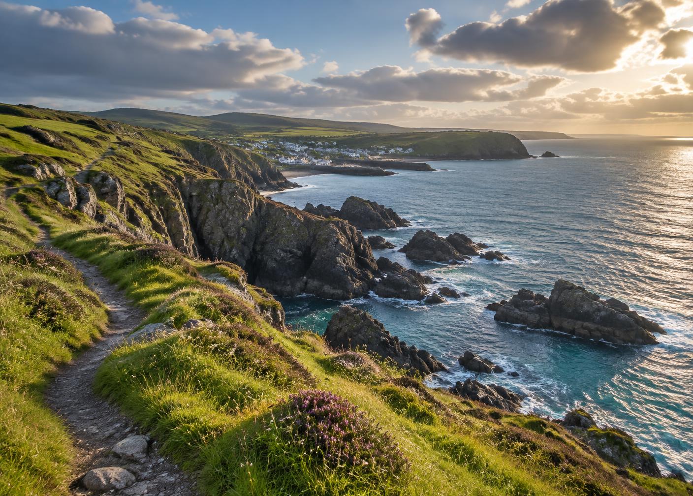 Coastal walking trail overlooking the sea near Portpatrick